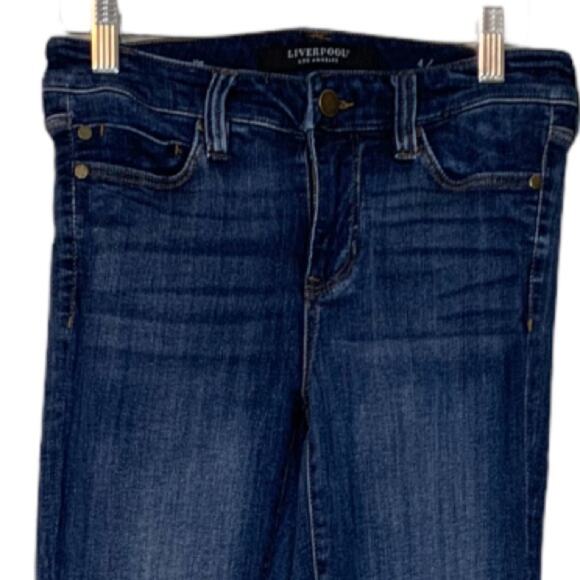 Liverpool Jeans Women's Dark Wash The Skinny Ankle Jeans 8" Mid Rise 4/27 - Picture 3 of 9